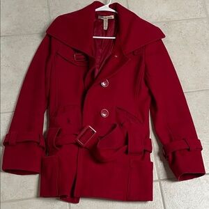 Women's Red Wool Coat